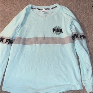 Blue and black long sleeve shirt